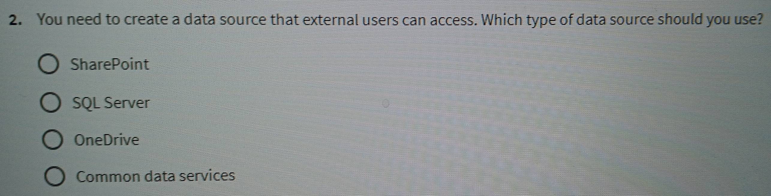 Solved: You need to create a data source that external users can access ...