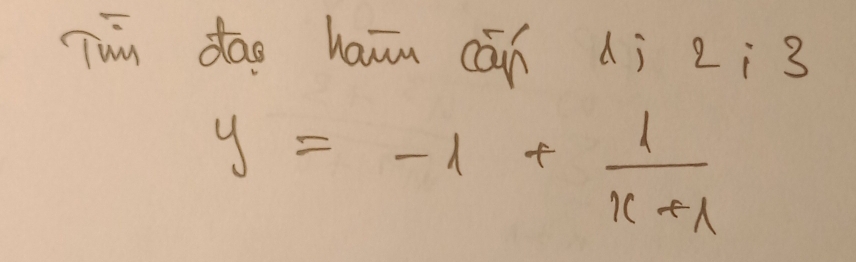 Tun dao hanu cān ài 2i 3
y=-1+ 1/x+1 