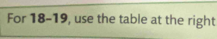 For 18-19 , use the table at the right
