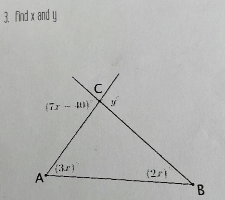 find x and y