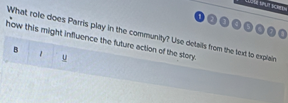 1 200 5o 
What role does Parris play in the community? Use details from the text to explain 20
how this might influence the future action of the story. 
B 1 u