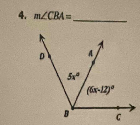 m∠ CBA= _