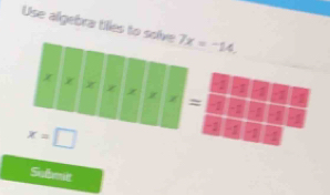 Use algebra tiles to solve 
Siufme