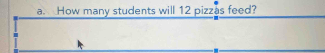 How many students will 12 pizzas feed?