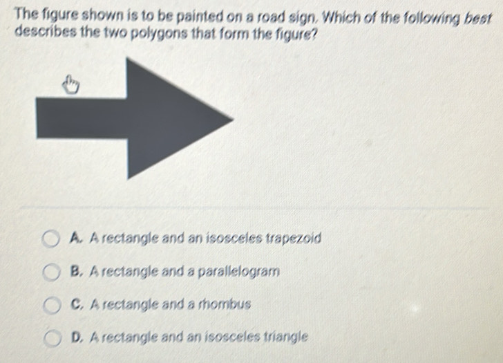 Solved: The figure shown is to be painted on a road sign. Which of the ...