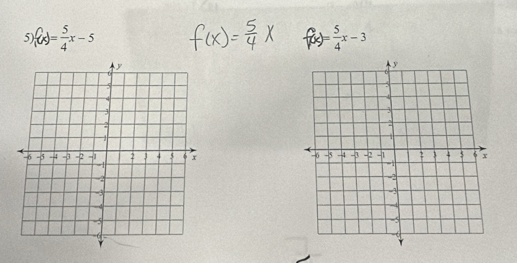 ) =3x-s )= 5/4 x-3