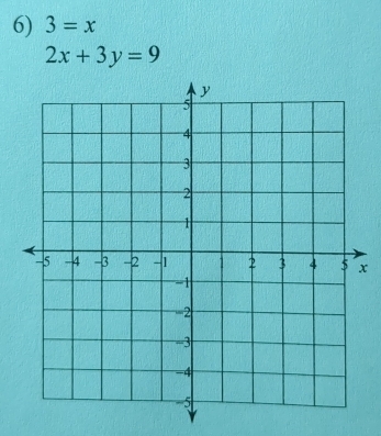 3=x
2x+3y=9
x