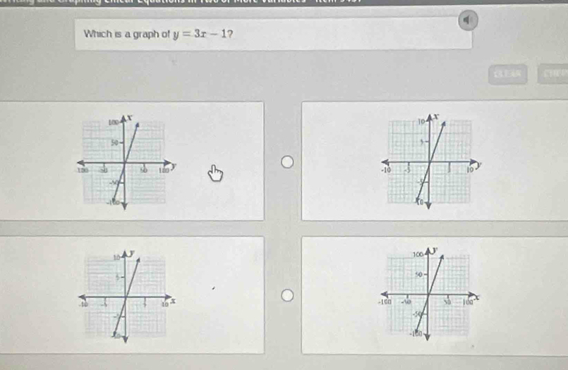 Which is a graph of y=3x-1 ? 
TP