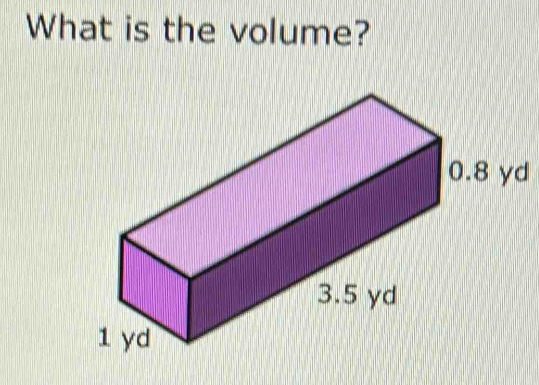 What is the volume?
d