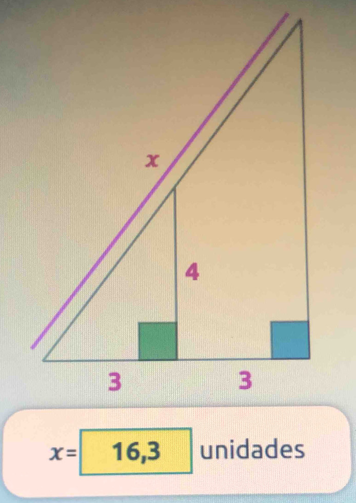 x=16,3 unidades