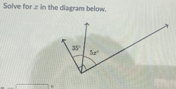 Solve for : in the diagram below.