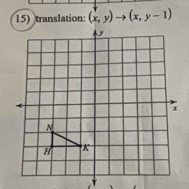 translation: (x,y)to (x,y-1)