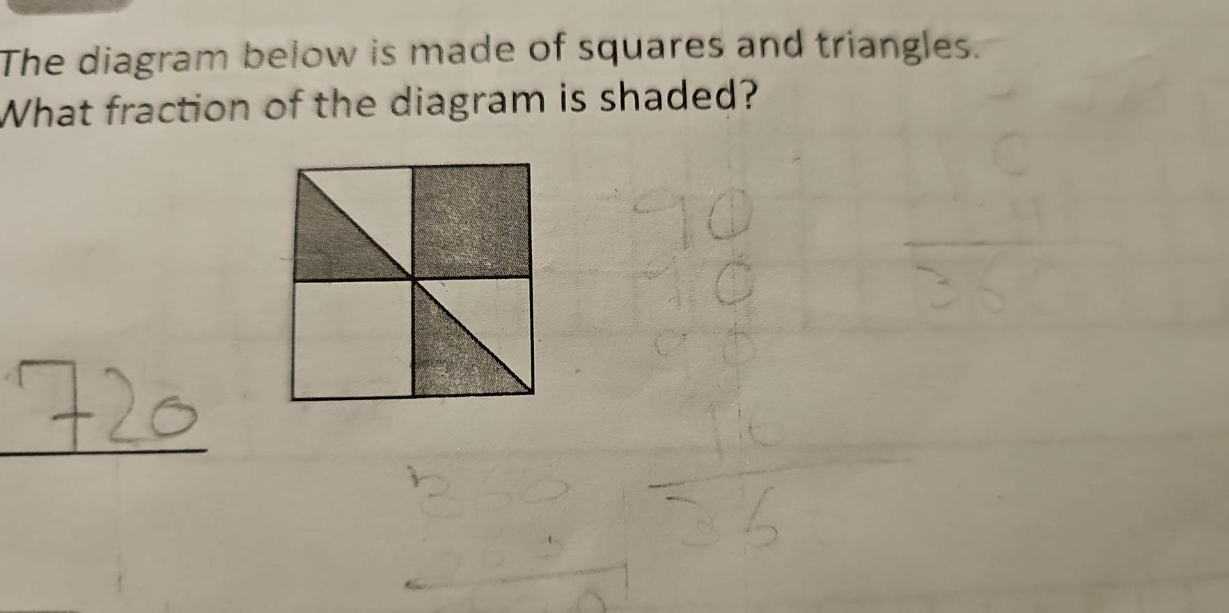 Solved: The diagram below is made of squares and triangles. What ...