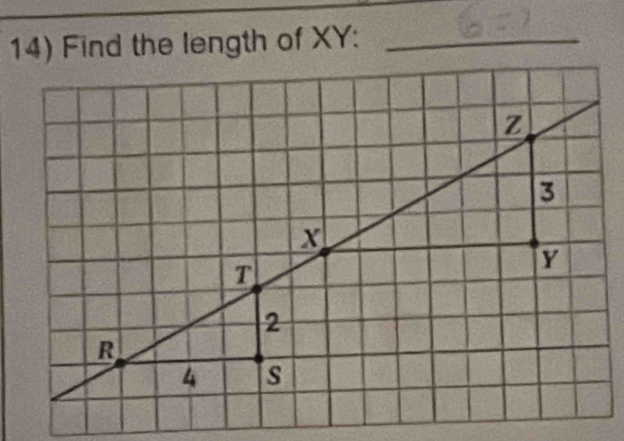 Find the length of XY :_