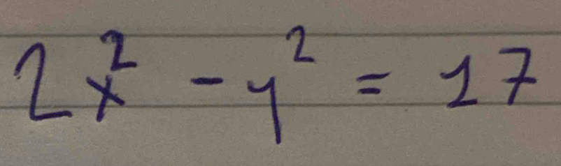 2x^2-y^2=17