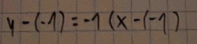 y-(-1)=-1(x-(-1)