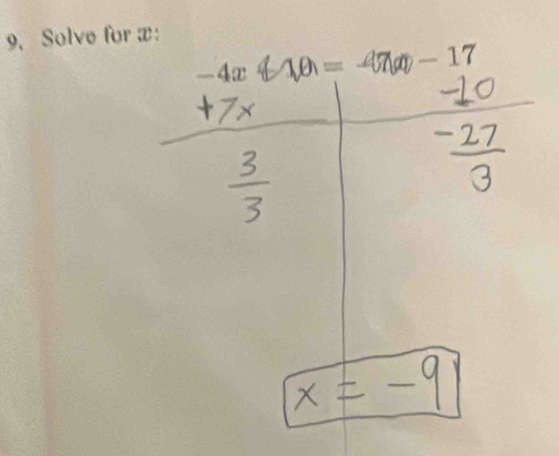 Solve for æ: