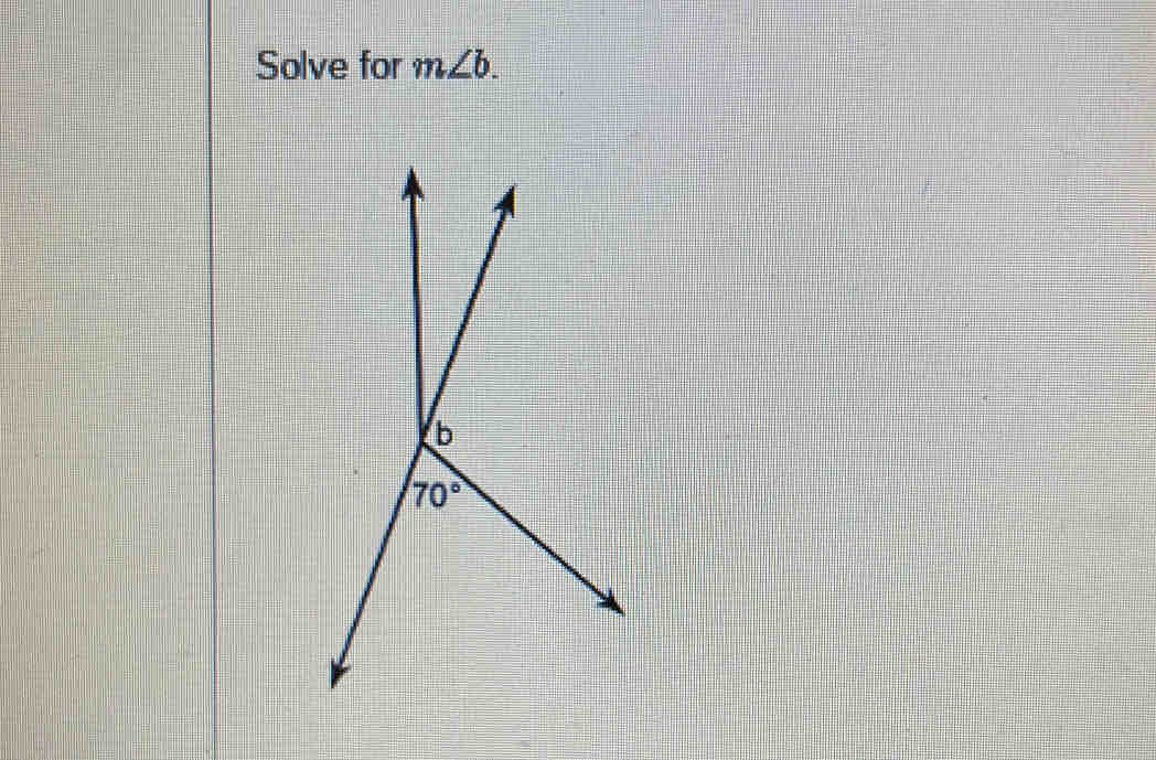 Solve for m∠ b.