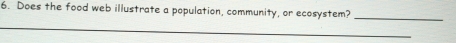 Does the food web illustrate a population, community, or ecosystem?_ 
_