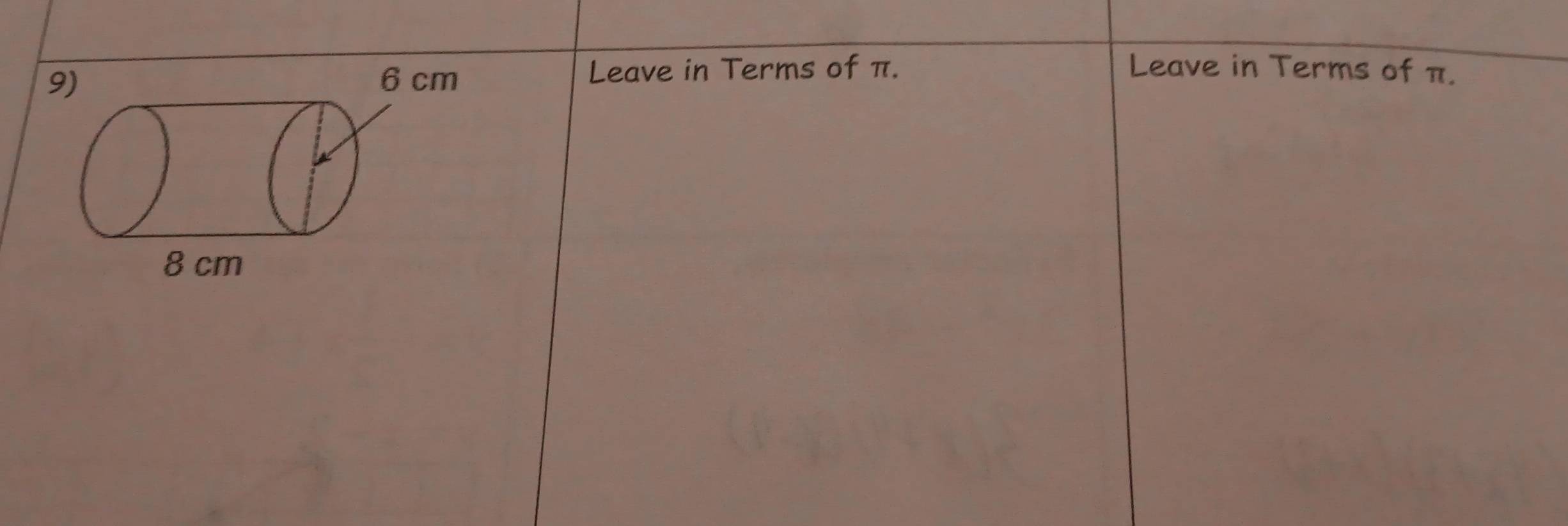 Leave in Terms of π. Leave in Terms of π.