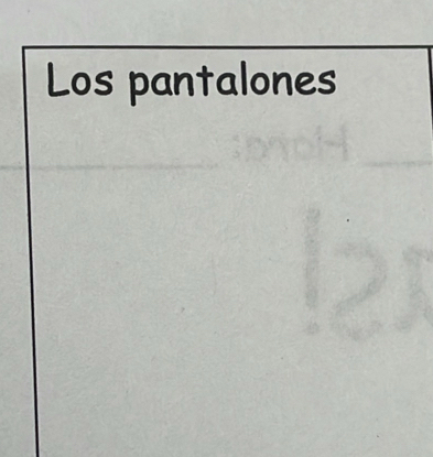 Los pantalones