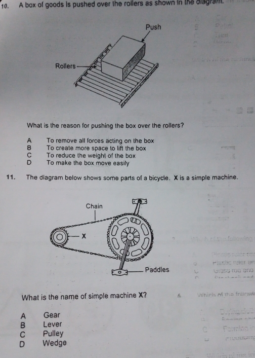Solved: A box of goods is pushed over the rollers as shown in the ...