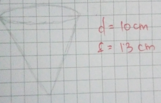 d=10cm
s=13cm