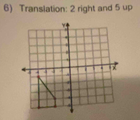 Translation: 2 right and 5 up