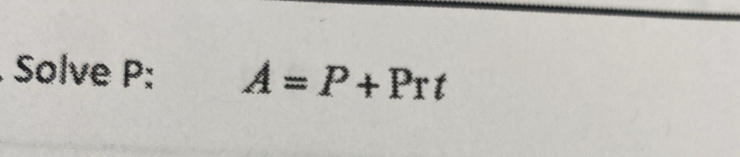 Solve P : A=P+Prt