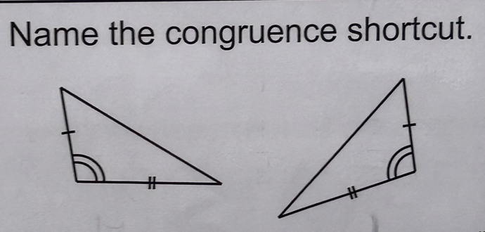 Name the congruence shortcut.