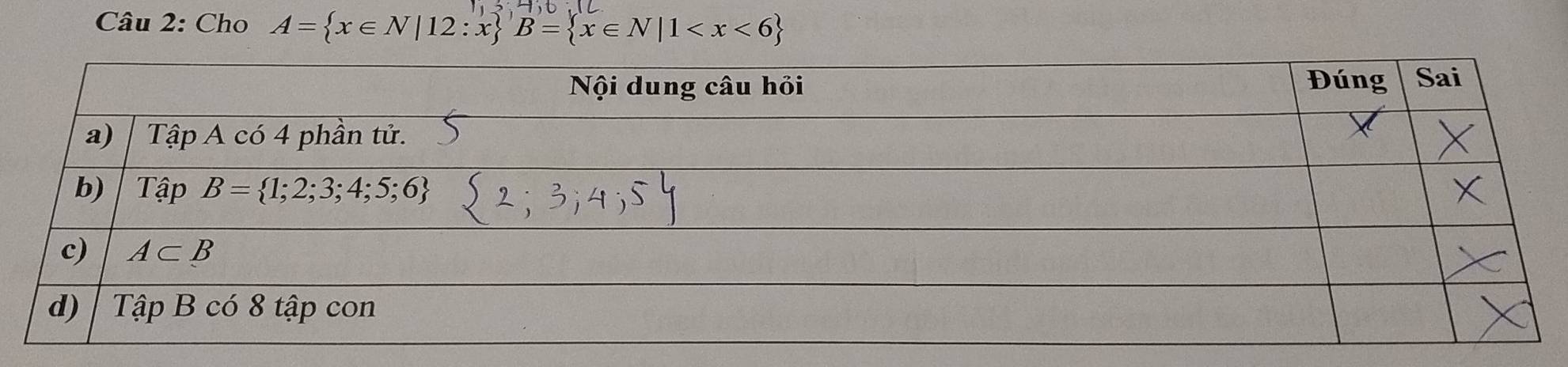 Cho A= x∈ N|12:x B= x∈ N|1