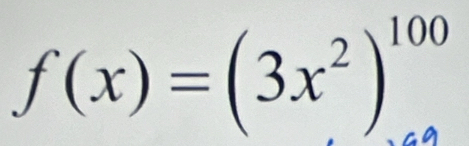 f(x) = (3x² )0