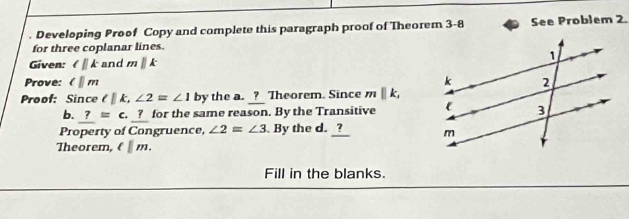 Solved: Developing Proof Copy and complete this paragraph proof of ...