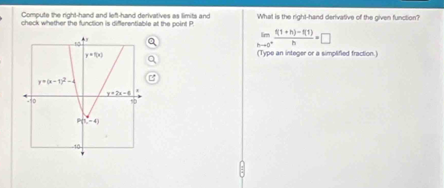 Solved: Compute the right-hand and left-hand derivatives as limits and ...