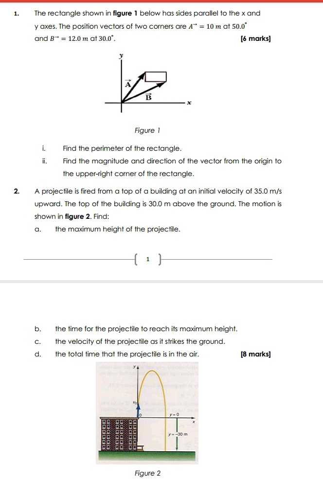 Solved: The rectangle shown in figure 1 below has sides parallel to the ...