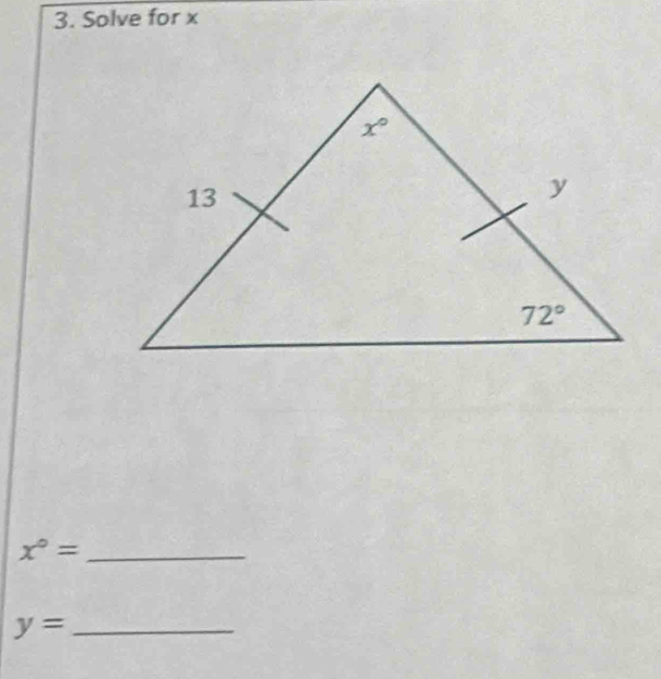 Solve for x
_ x°=
_ y=