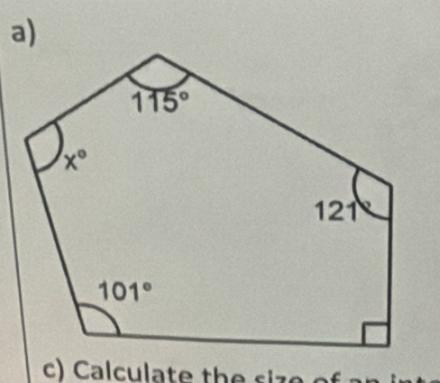 Calculate the sie