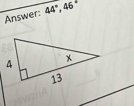 Answer: 44°, 46°