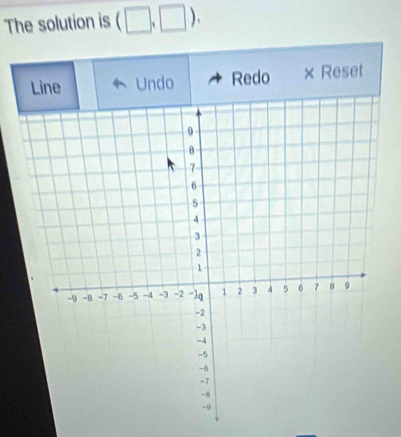 The solution is ( 、 ) 
Line Undo Redo × Reset