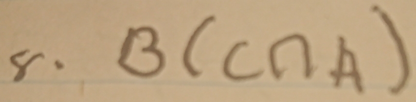 .B(C∩ A)
sqrt(0)
 1/4 + 1/4 = 5/4 