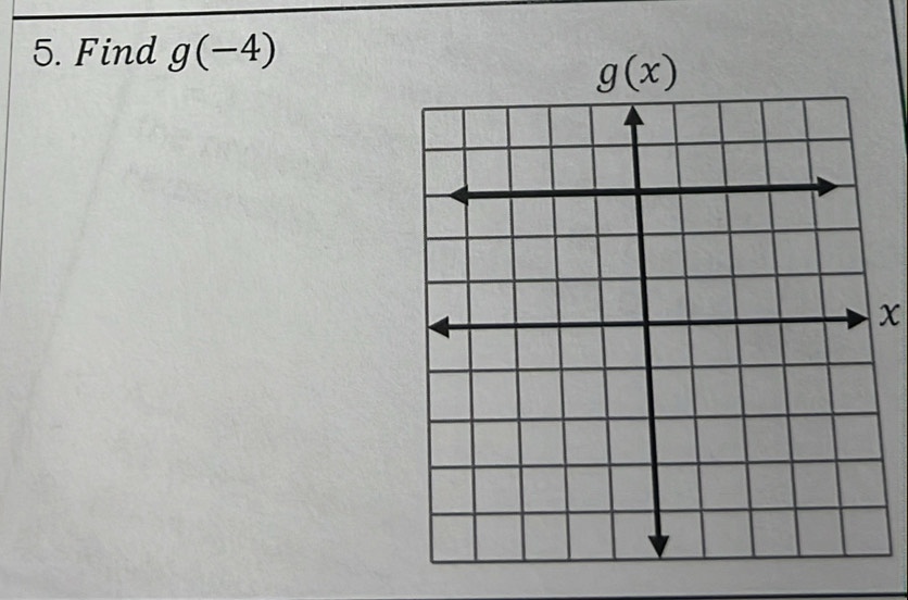 Find g(-4)
x