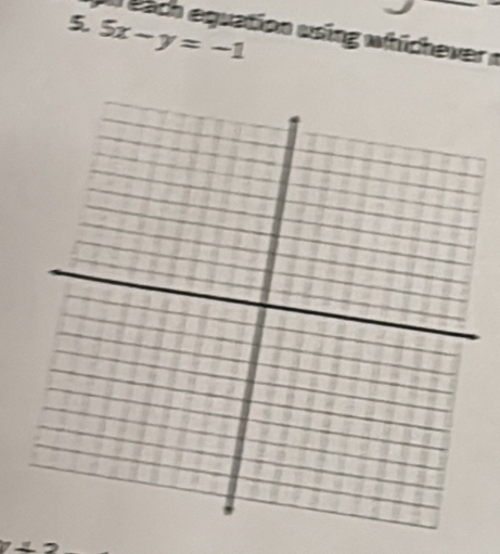 5x-y=-1
n each equation using whichever n