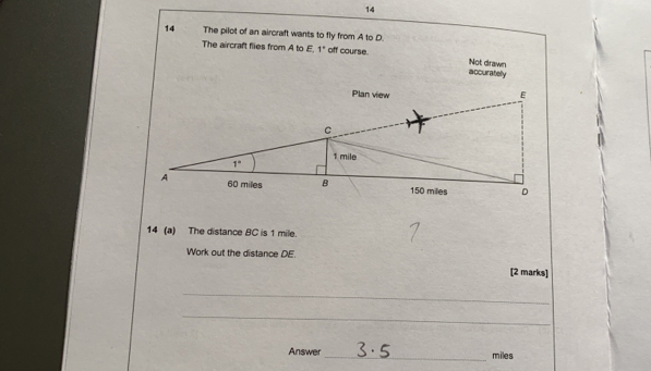 Solved: 14 14 The pilot of an aircraft wants to fly from A to D The ...
