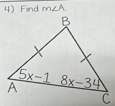 4Find m∠ A.