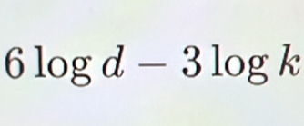 6log d-3log k