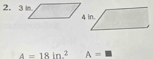 A=18in.^2 A=□