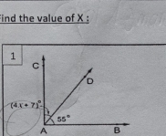 find the value of X :