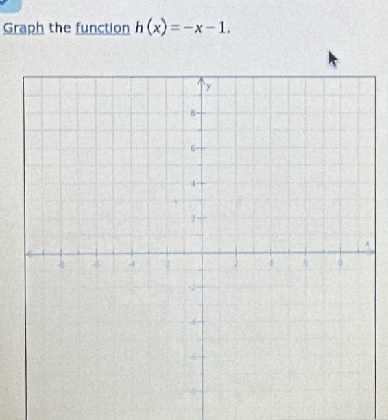 Graph the function h(x)=-x-1.