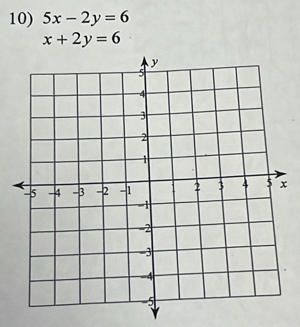 5x-2y=6
x+2y=6