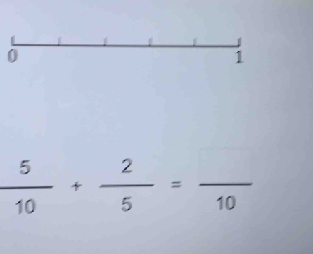 0
 5/10 + 2/5 =frac 10